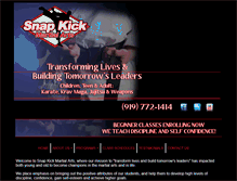 Tablet Screenshot of garnerkarate.com